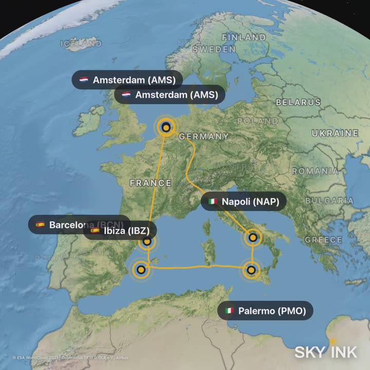 A whole-trip film: Amsterdam, Barcelona, Ibiza, Palermo, Naples and back